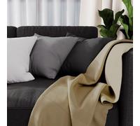Soleil d'ocre ADELE Tartan Manta, Beige (Crudo), 140 x 200 cm