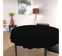 Soleil d'ocre, Alix Mantel Redondo Antimanchas, Poliéster, Negro, Diámetro 180 cm