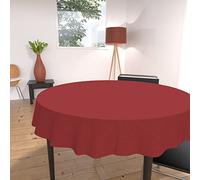 Soleil d'ocre, Alix Mantel Redondo Antimanchas, Poliéster, Rojo, Diámetro 180 cm