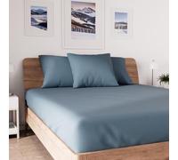 Soleil d'ocre Bajera ajustable de algodón, Azul, 90 x 190 cm