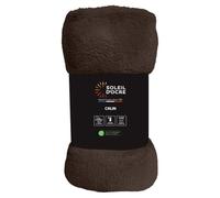 Soleil d'ocre Calin Manta Franela, Marrón, 220 x 240 cm