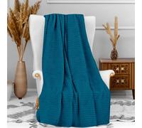 Soleil d'ocre COCOCOONING Plaid Microfibra, Azul, 120 x 160 cm