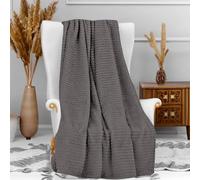 Soleil d'ocre COCOCOONING Plaid Microfibra, Gris, 120 x 160 cm