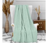 Soleil d'ocre Cocooning, Manta de Microfibra, 120 x 160 cm, Verde Agua