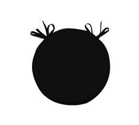 Soleil d'ocre Cojin de Silla Bistró Top Alix, 40 cm, Negro