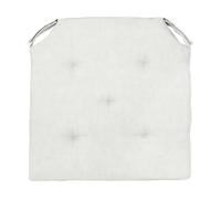 Soleil d'ocre, Cojin de silla de lino 40x40x4 cm LINO blanco