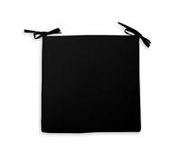 Soleil d'ocre Cojin de Silla Exterior Impermeabilizada Alix, 40X40X5 cm, Negro