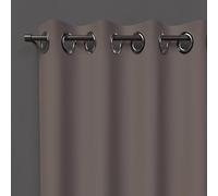 Soleil d'ocre Cortina con Ojales Blackout, Moca, 140 x 180 cm