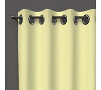 Soleil d'ocre Cortina con Ojales Blackout, Verde (Verde Limón), 140 x 180 cm