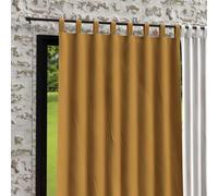 Soleil d'ocre Cortina con Patas de Microfibra Lavada Boheme, 140 x 250 cm, Amarillo (Mostaza)