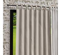 Soleil d'ocre Cortina con Patas de Microfibra Lavada Boheme, 140 x 250 cm, Gris (Lino)