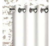 Soleil d'ocre Cortina de Ojales Boheme, Aislante, Blanco, 140 x 250 cm