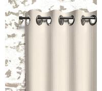 Soleil d'ocre Cortina de Ojales Boheme, Aislante, Gris (Lino), 140 x 180 cm