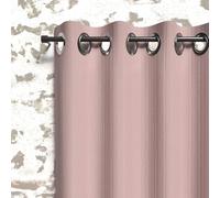 Soleil d'ocre Cortina de Ojales Boheme, Aislante, Rosa, 140 x 250 cm
