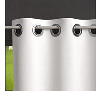 Soleil d'ocre Cortina de Ojales Boheme, Opaca, Blanco, 140 x 250 cm