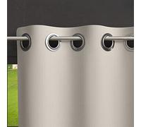 Soleil d'ocre Cortina de Ojales Boheme, Opaca, Gris (Lino), 140 x 250 cm