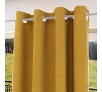 Soleil d'ocre Cortina de Ojales Eclipse, Opaca, Amarillo (Mostaza), 135 x 250 cm