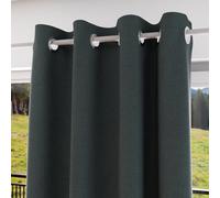 Soleil d'ocre Cortina de Ojales Eclipse, Opaca, Verde (Kaki), 135 x 180 cm