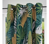 Soleil d'ocre Cortina de ojales TANZANIE de algodón puro, 135 x 250 cm