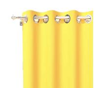 Soleil d'ocre Cortina Lisa con Ojales Antiarrugas Alix, Amarillo, 140 x 180 cm