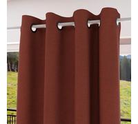 Soleil d'ocre Eclipse, Cortina con Ojales Aislante y 100% Opaca, 135 x 300 cm, Color ladrillo