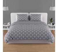 Soleil d'ocre ESMERALDA Set funda nórdica de algodón 57 hilos, Azul, 260 x 240 cm