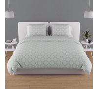 Soleil d'ocre ESMERALDA Set funda nórdica de algodón 57 hilos, Verde, 260 x 240 cm