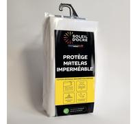 Soleil d'ocre ESPONJA Protector de colchón impermeable, Blanco, 90 x 200 cm