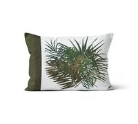 Soleil d'ocre, Funda cojín 32x50 cm AMAZONIE blanco