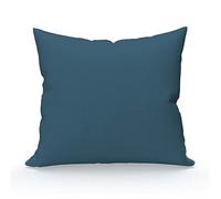 Soleil d'ocre Funda de almohada de algodón 57 hilos, Azul Pato, 63 x 63 cm