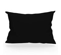 Soleil d'ocre Funda de almohada de algodón 57 hilos, Negro, 50 x 70 cm