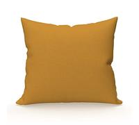 Soleil d'ocre Funda de almohada de algodón 57 hilos, Amarillo (Mostaza), 63 x 63 cm