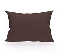 Soleil d'ocre Funda de almohada de algodón 57 hilos, Marrón, 50 x 70 cm