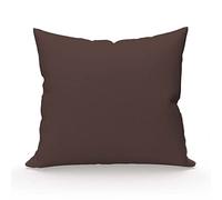 Soleil d'ocre Funda de almohada de algodón 57 hilos, Marrón, 63 x 63 cm