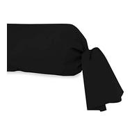 Soleil d'ocre Funda de almohada de algodón de 57 hilos, Negro, 45 x 185 cm