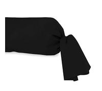 Soleil d'ocre Funda de almohada de algodón de 57 hilos, Negro, 45 x 205 cm