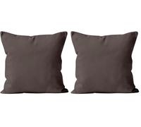 Soleil d'ocre Funda de Cojín Alix, Moca, 60 x 60 cm (Paquete de 2)