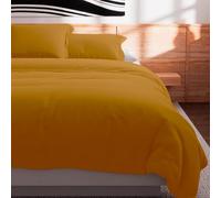 Soleil d'ocre Funda nórdica de algodón de 57 Hilos, Amarillo (Mostaza), 220 x 240 cm