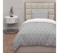 SOLEIL D'OCRE Juego de Funda nórdica de Microfibra 3D 140x200 cm Anya Gris