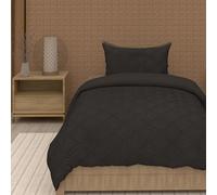 SOLEIL D'OCRE Juego de Funda nórdica de Microfibra 3D 140x200 cm Gaia Negro