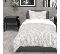 SOLEIL D'OCRE Juego de Funda nórdica de Microfibra 3D 140x200 cm Laya Gris