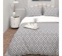 SOLEIL D'OCRE Juego de Funda nórdica de Microfibra 3D 240x220 cm Anya Gris