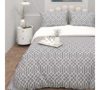 SOLEIL D'OCRE Juego de Funda nórdica de Microfibra 3D 260x240 cm Anya Gris
