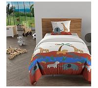 Soleil d'ocre, Juego de Funda para edredón 140 x 200 cm Savane Brique, 100% algodón 57 Hilos/cm²