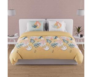 Soleil d'ocre, Juego de Funda para edredón en Algodón 57 Hilos 240 x 220 cm Mathis Amarillo