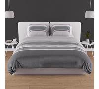 Soleil d'ocre, Juego de Funda para edredón en Algodón 57 Hilos 240 x 220 cm THALES Gris