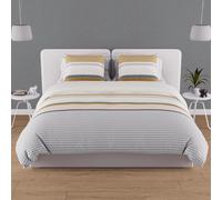 Soleil d'ocre THALES Set funda nórdica de algodón 57 hilos, Amarillo (Mostaza), 260 x 240 cm