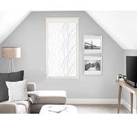 Soleil d'ocre Visillo para Ventana Liane, Blanco, 45 x 90 cm