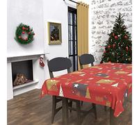 Soleil d'ocre Mantel Antimanchas Abeto, Rectangular, Rojo, 140 x 300 cm