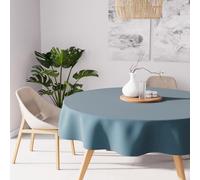 Soleil d'ocre Mantel Antimanchas Alix Redondo, Azul, Diametre 180 cm